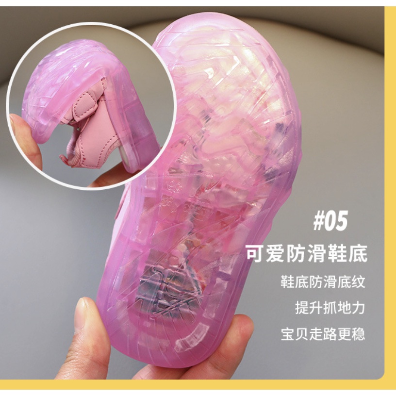 babyfit sepatu sandal lampu LED sendal anak perempuan karet import S15RP
