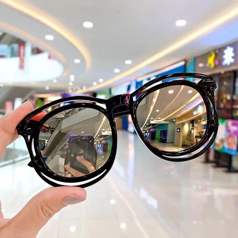 kacamata anak Tren terbaru fashion Korean kacamata Bulat hitam anak laki  terbaru tinggi berkualitas bayi gaya perempuan cewek sunglasses murah kecil