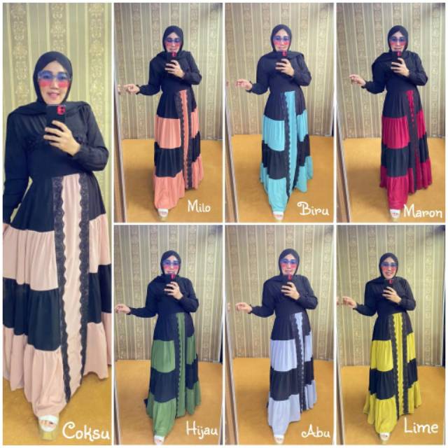 SIMARNI DRESS ONE SET PASHMINA ORI 100% BY OHC