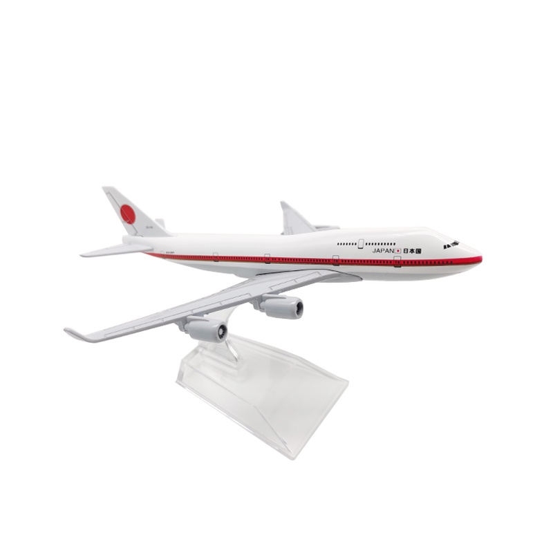 Miniatur Diecast Pesawat President Boeing 747 B747 Jepang Bahan Metal Dengan Stand Display