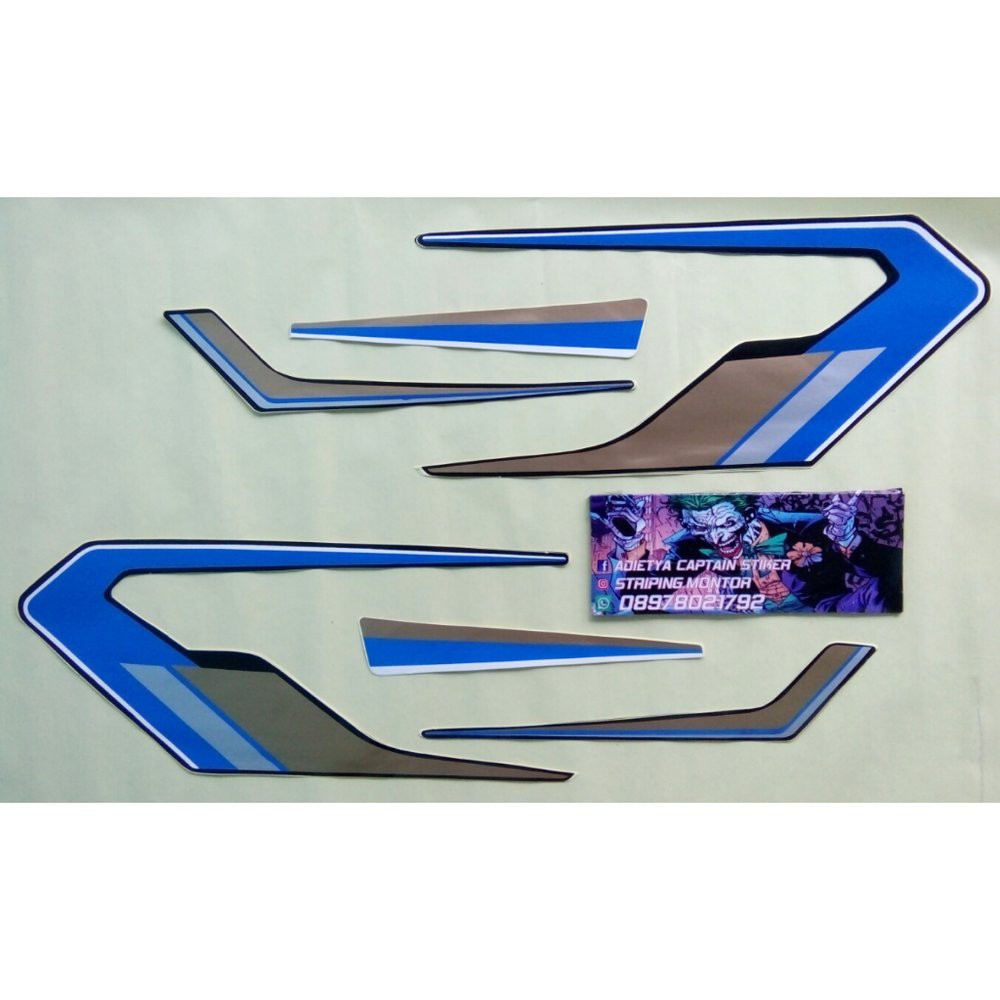 Stiker Lis Striping Sticker Rxs Tahun 1992 Biru