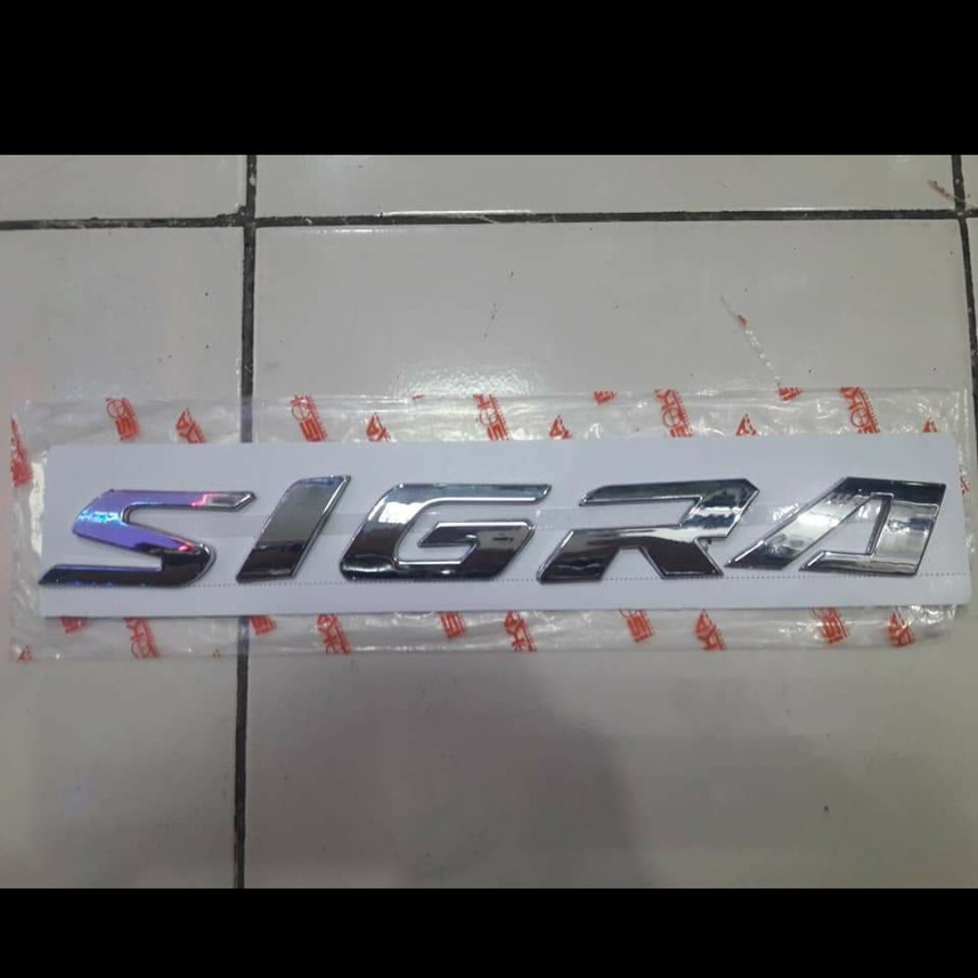 BIG SIZE Emblem Sigra Logo Kap Mesin Sigra Chrome