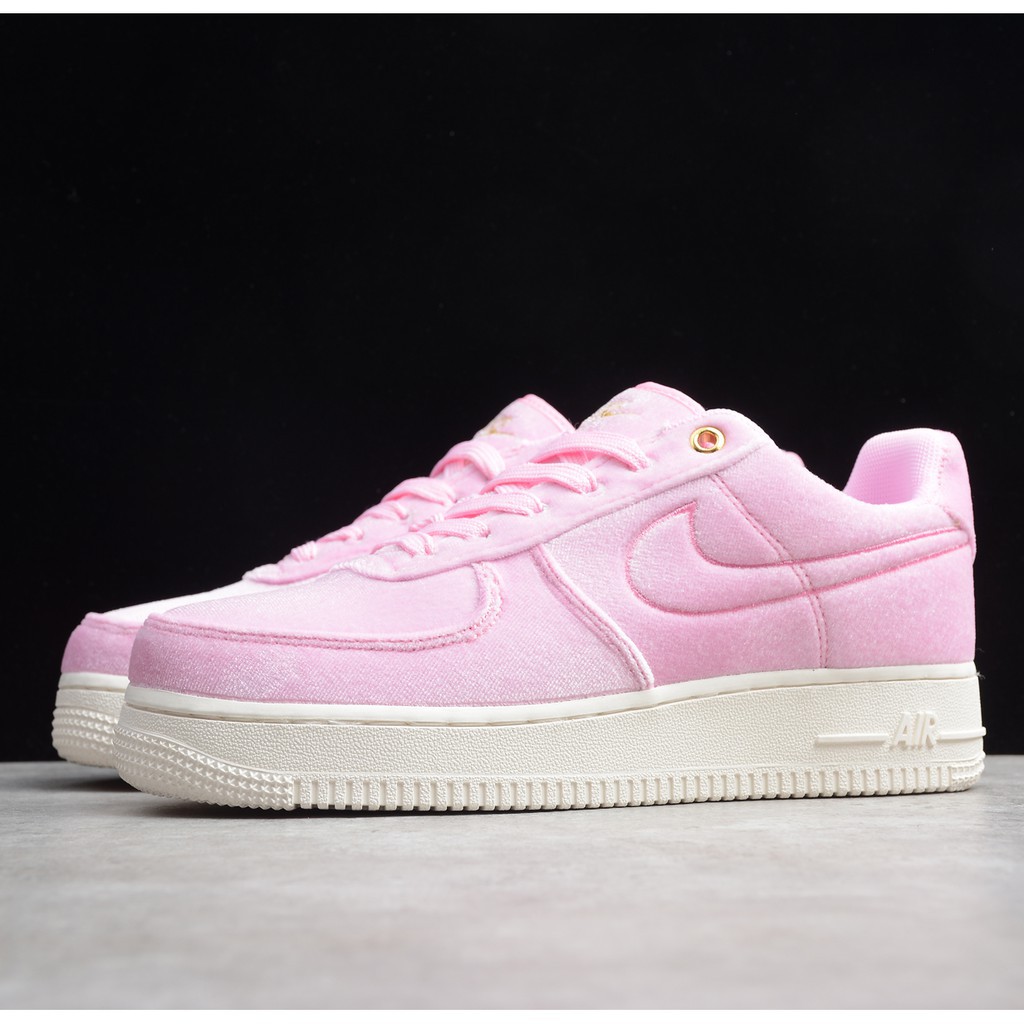 pink velvet air force ones