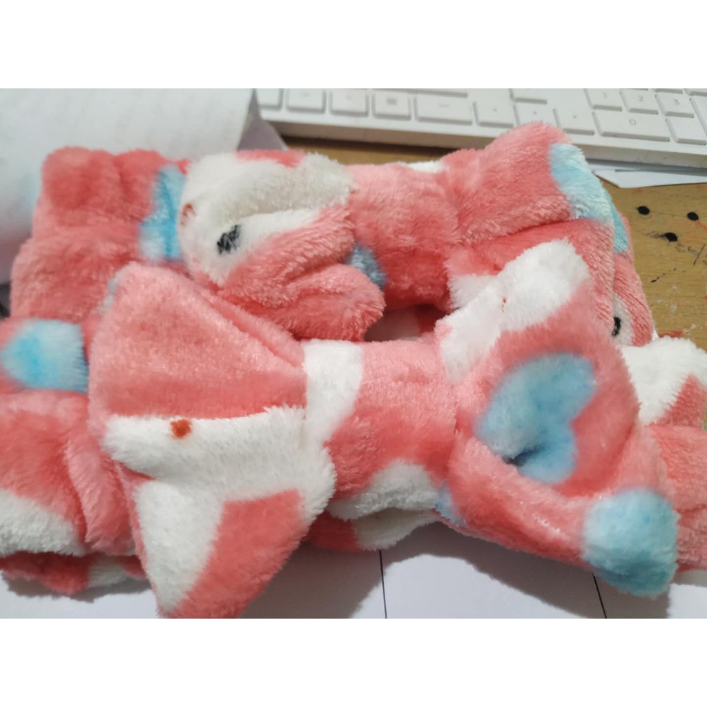 Bandana Bando Rambut Motif Pita Bando Rambut Mandi Gaya Korea Bando Fashion Wanita Import-(4-6) #10