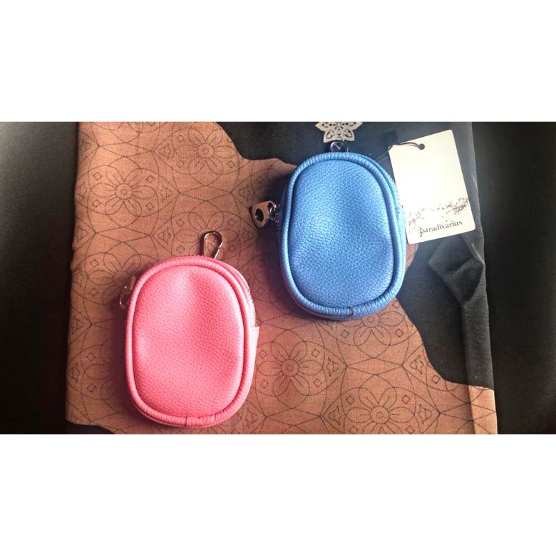 dompet gantungan kunci, stnk, koin, ori Stradivarius