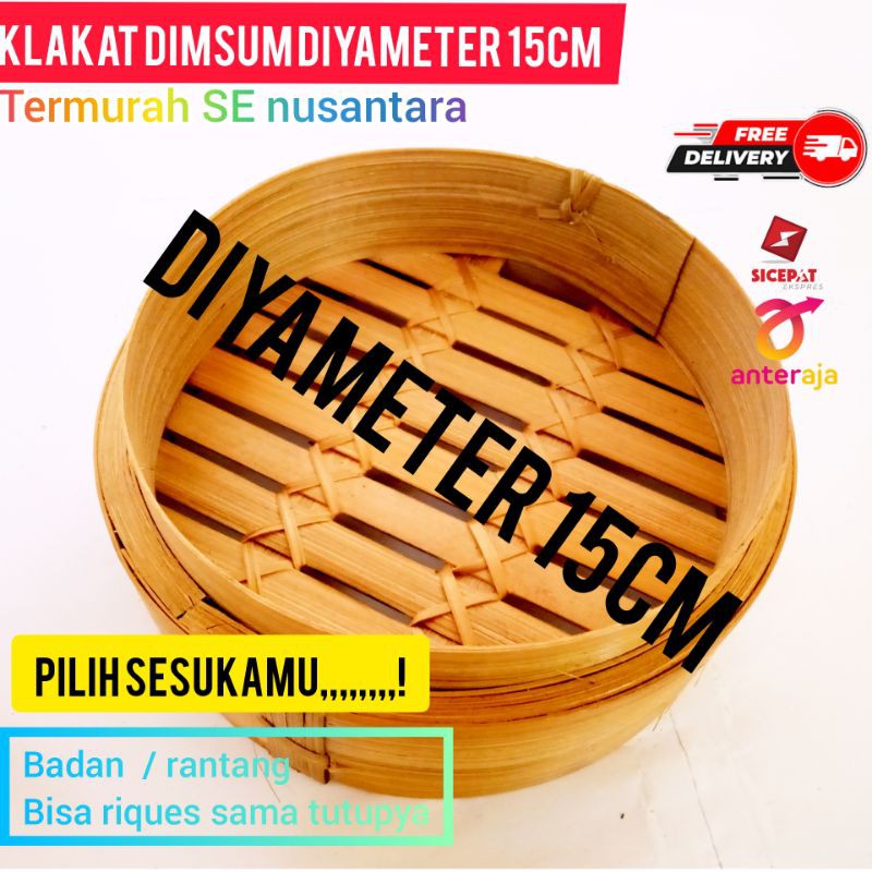 klakat bambu dimsum 15cm