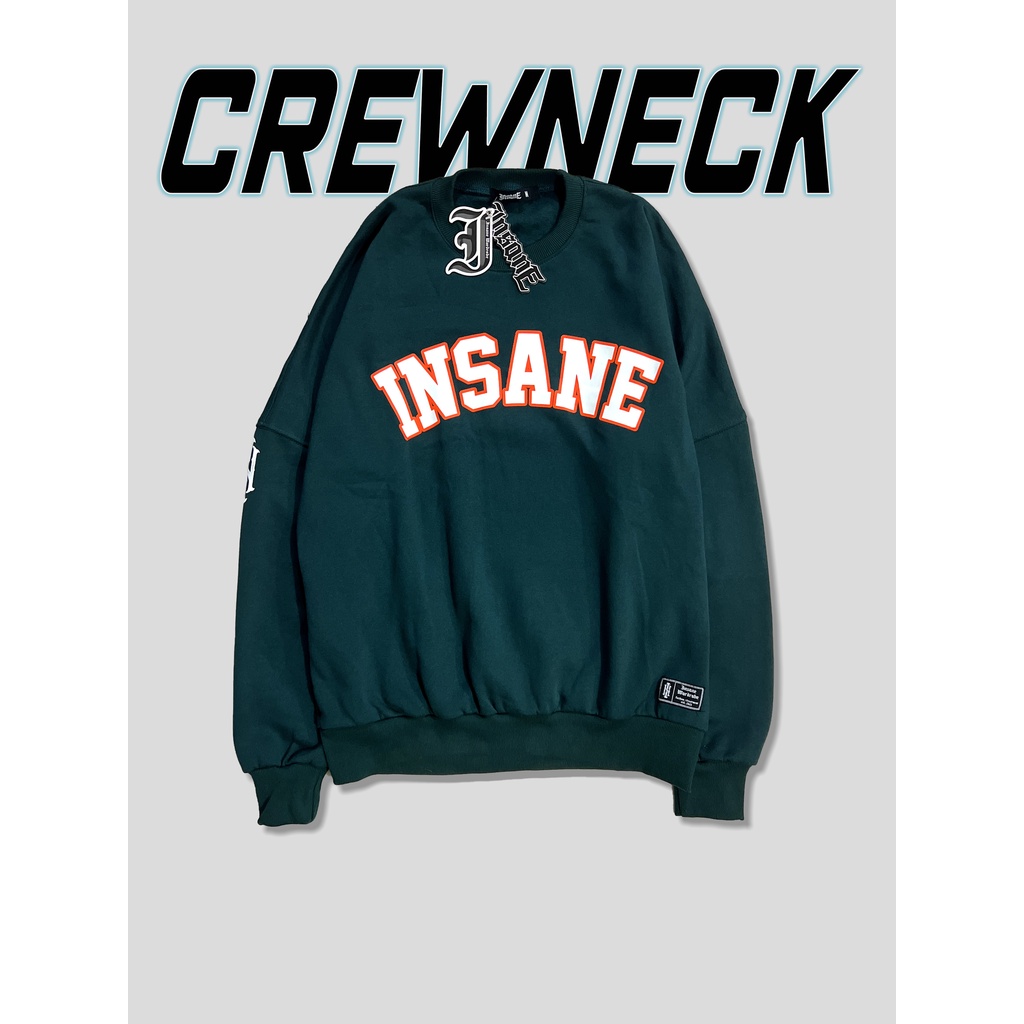 [ NEW ] Crewneck Insane Sweater Oversize Flace Cotton Premium