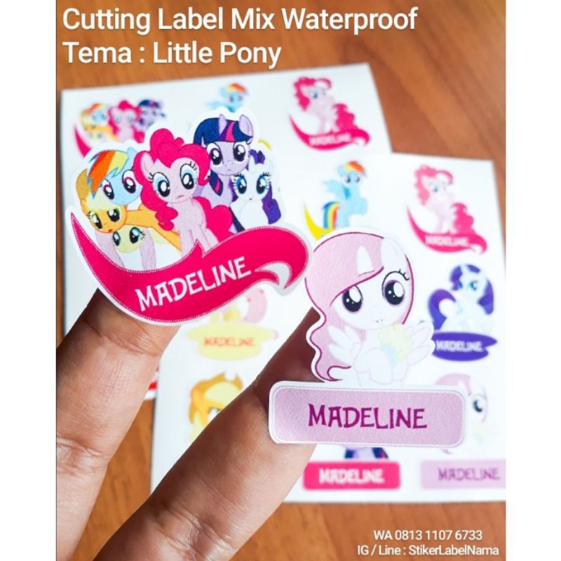 

MY LITTLE PONY CUTTING LABEL MIX WATERPROOF / CUTTING LABEL / STIKER LABEL NAMA / LABEL NAMA