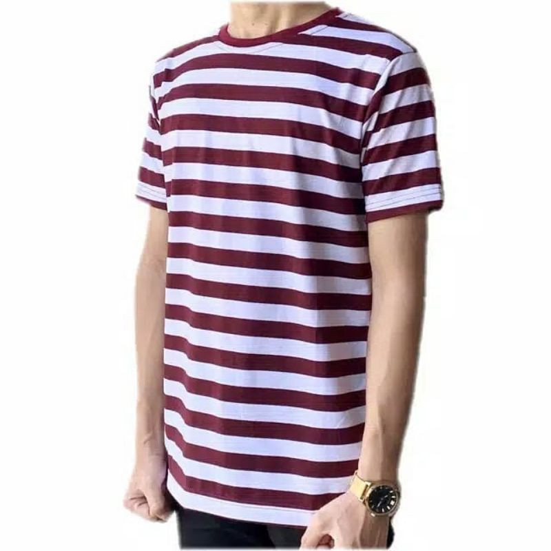 kaos Stripe pendek