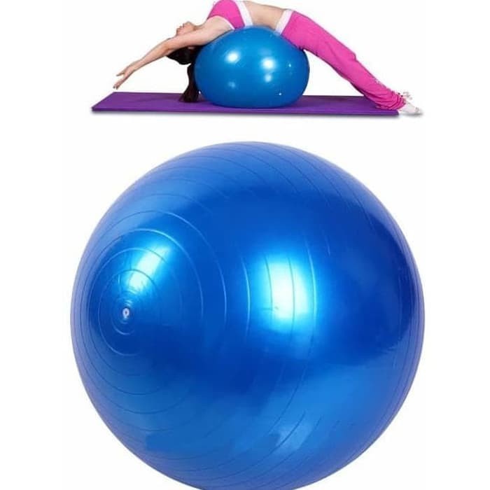 Bola Yoga Pilates Elastis Fitness Gym 55CM Empuk Kenyal Ball Olahraga