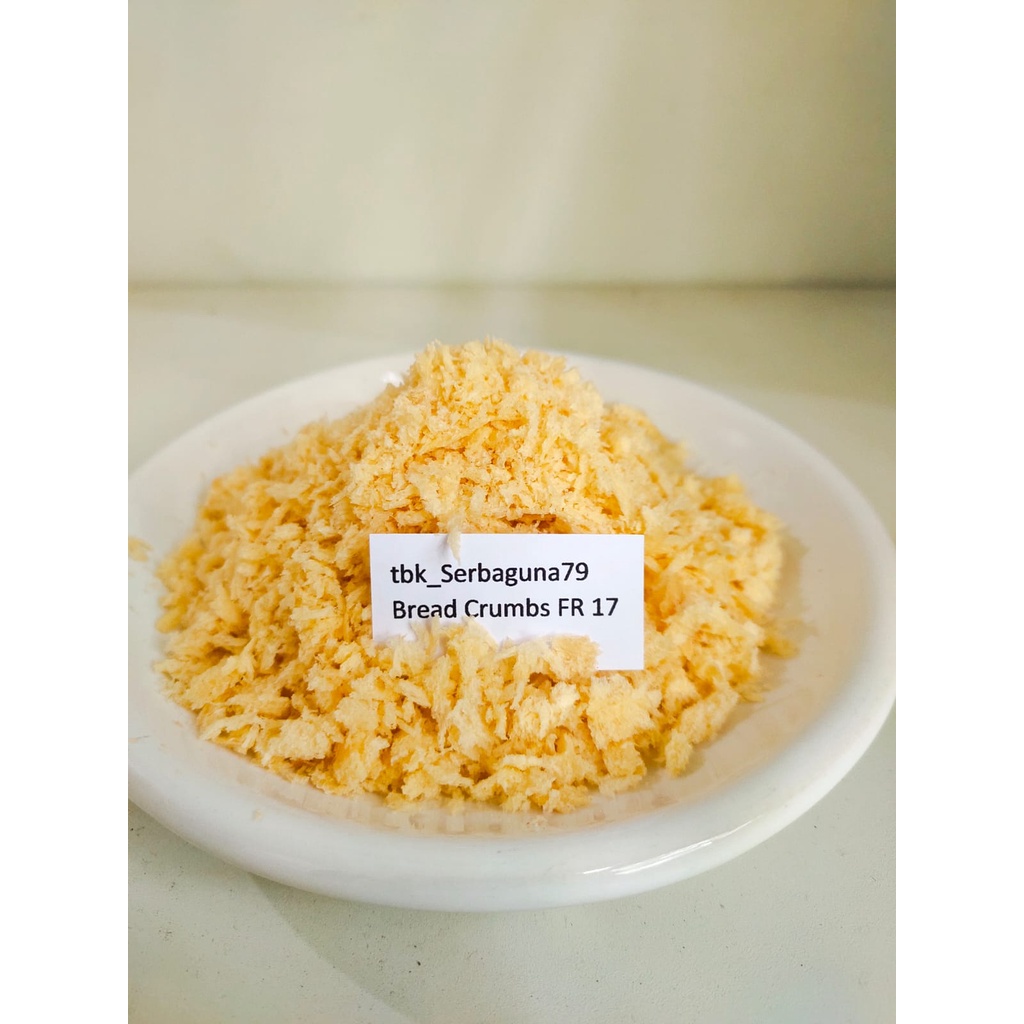 

Fresh bread crumb tepung roti basah panko orange kemasan 1kg serpihan besar.