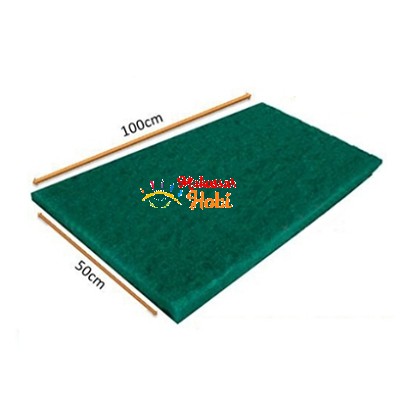 Super Green Coarse Wool 100 x 50 cm Media Filter Aquarium Kolam Ikan