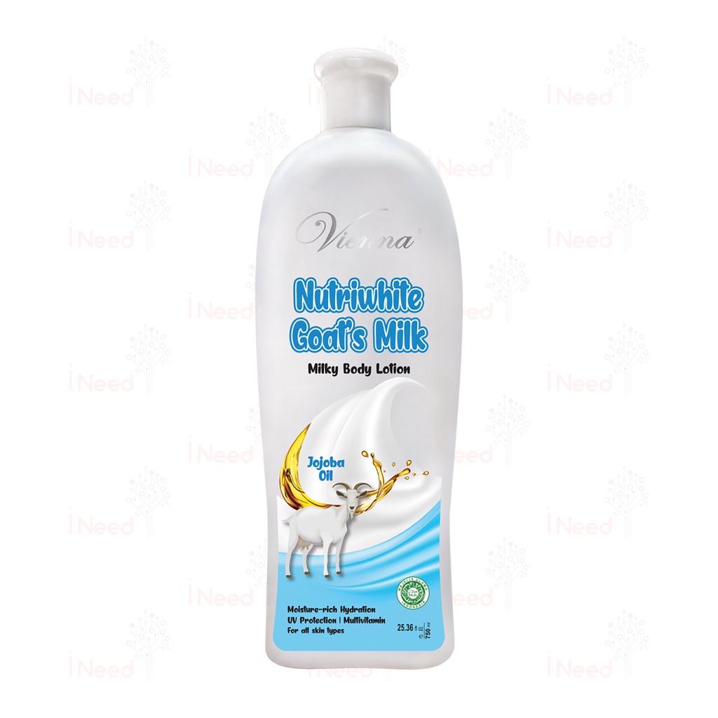 (INEED) (750ml) Vienna brightening milk body lotion goat's milk900 750ml BPOM