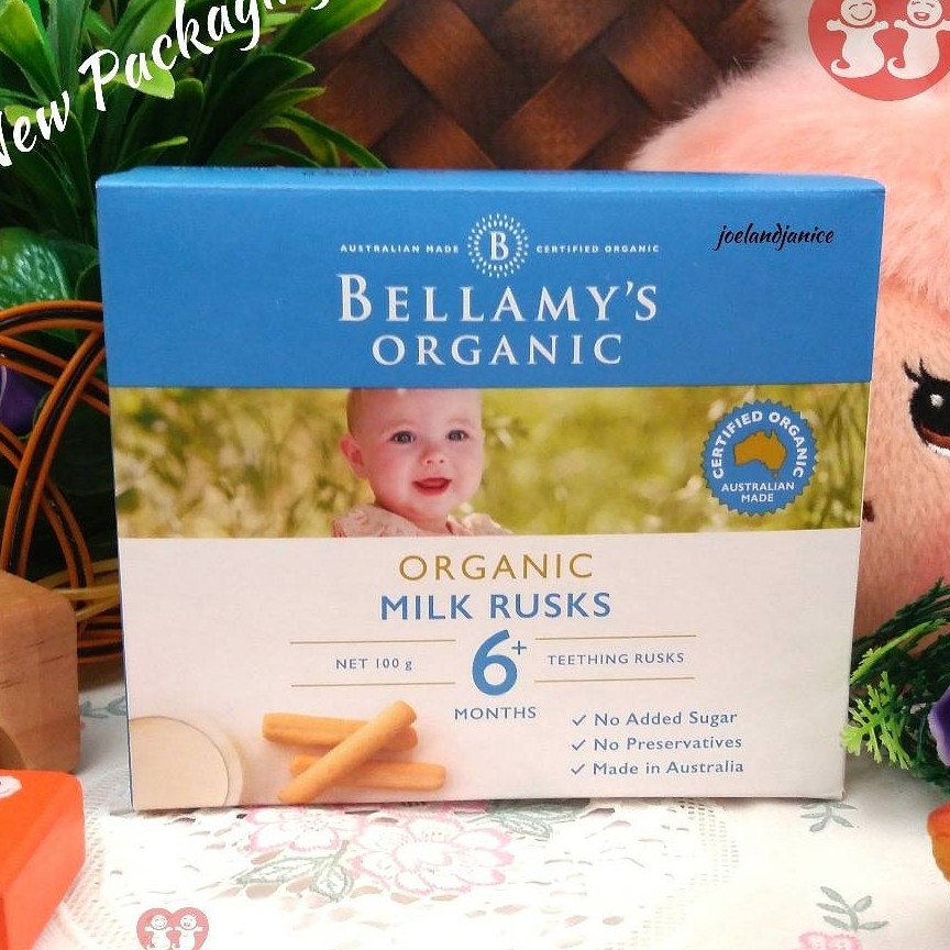 Bellamys Organic Teething Milk Rusk 100gr