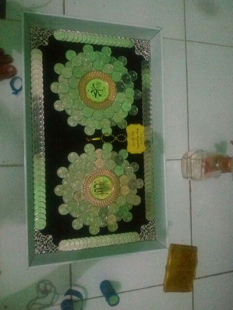 Ornamen Bentuk Bulat Lafadz Allah- Muhammad Bahan Plastik (bukan Resin)