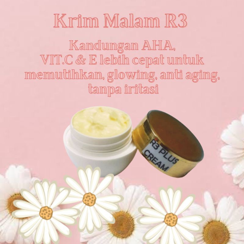 KRIM CREAM MALAM R3 PLUS PEMUTIH
