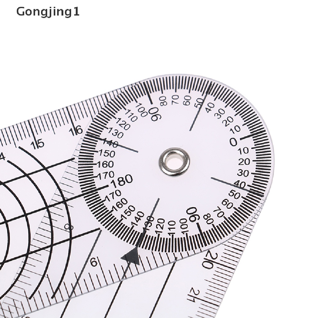 Gongjing 1pc Penggaris Goniometer Medis Rotasi 360 Derajat