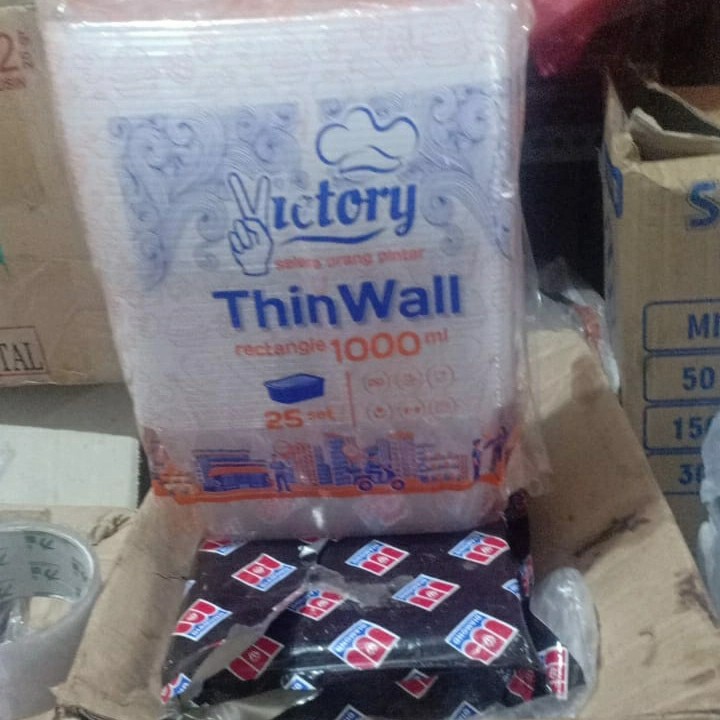 

thinwall 1000ml victory box kotak plastik/kotak makan