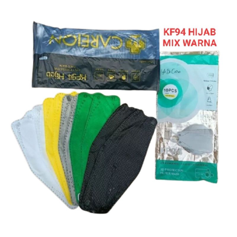 KF94 HIJAB MIX WARNA / KF 94 HEADLOOP WARNA CAMPUR