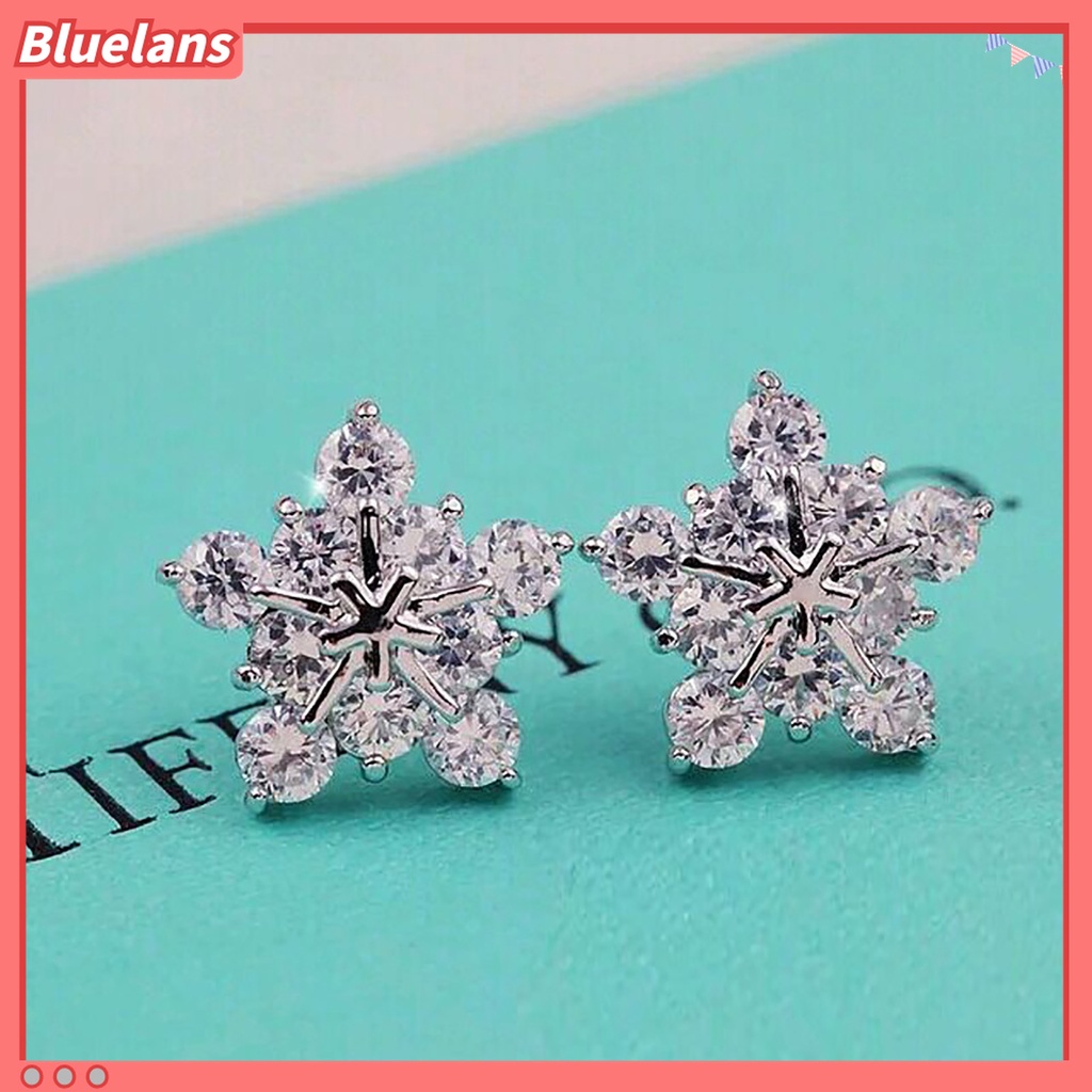 Anting Stud Desain Bunga Kelopak Lima Bahan Alloy Untuk Aksesoris Perhiasan Kencan