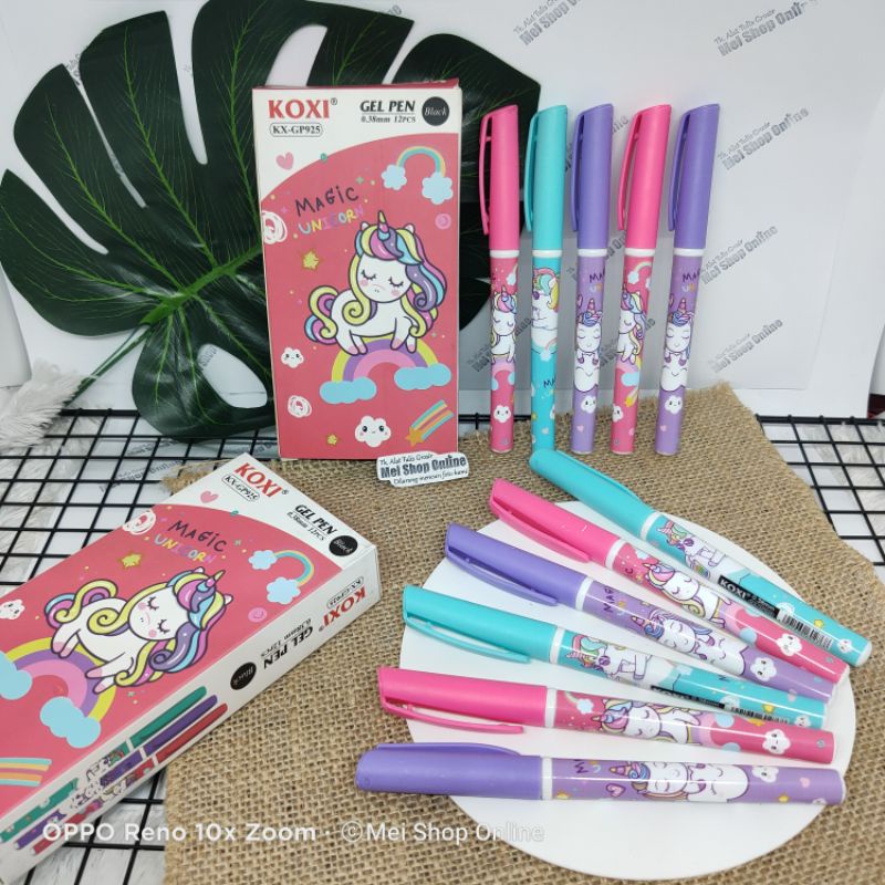 

ORDER HARUS KELIPATAN 12 !! Pulpen Gel Karakter Unicorn Lucu