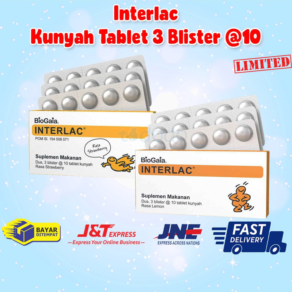 Suplemen Makanan Interlac Kunyah Tablet Blister @10