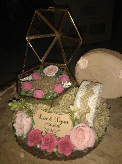 Tempat Cincin /terarrium Ringbox /ringbearer/ Tempat Maskawin/tempat Cincin Rustic /terarrium Rustic