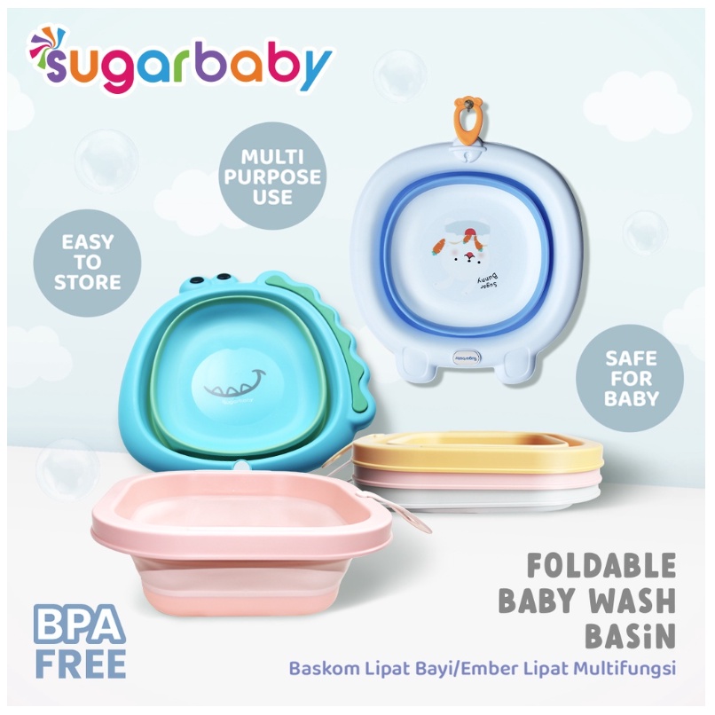 Sugar Baby Baskom Lipat Praktis Foldable Baby Wash Basin Ember Lipat Multifungsi CBKS