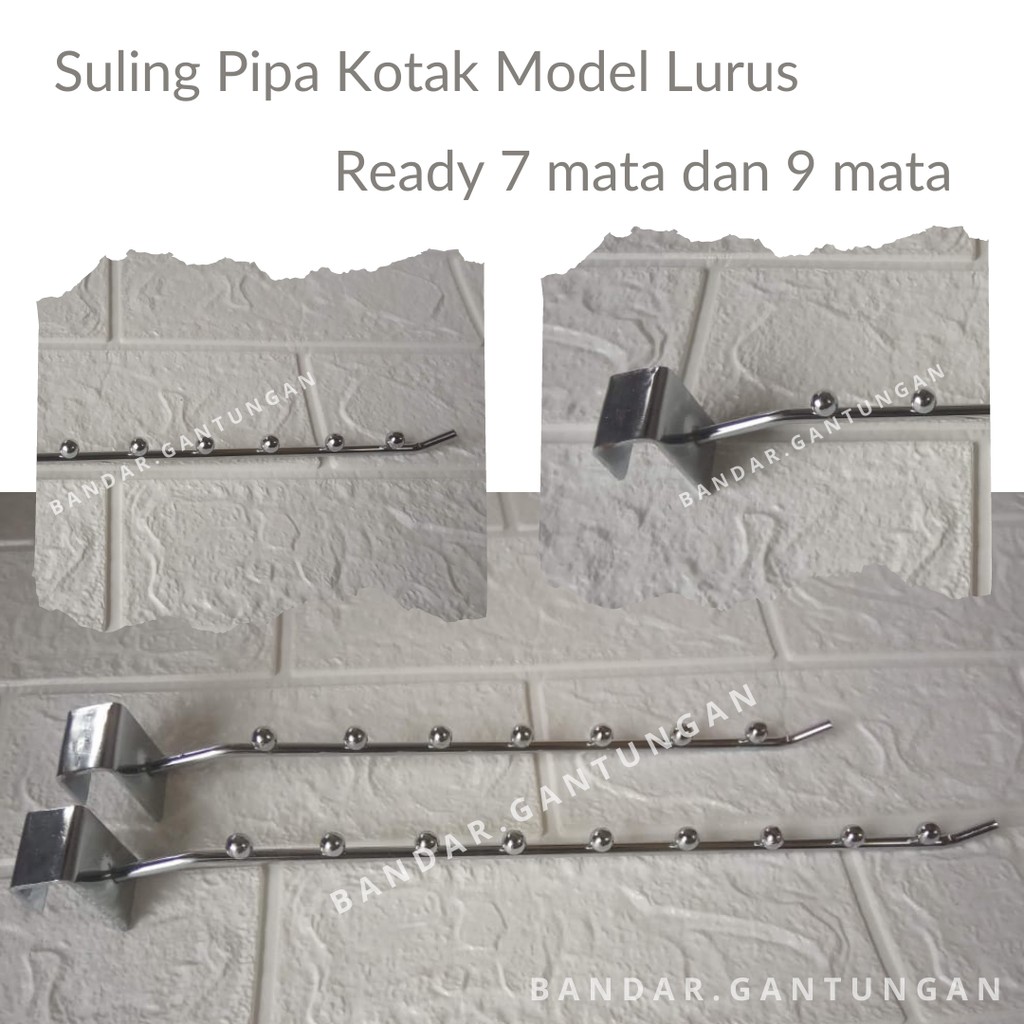 Suling Pipa Kotak Pelor Seruling Pipa Kotak Gantungan Baju Besi Hanger Suling - BH