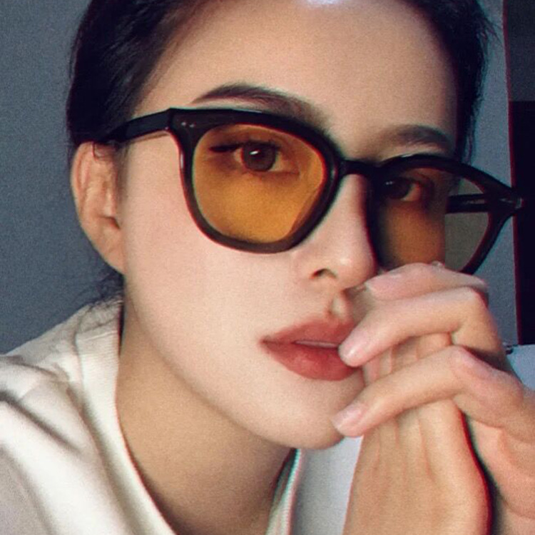 （YUZHU）COD Kacamata Hitam Korea Gaya Wanita/Pria Kacamata Hitam Retro Bulat Murah Cewek Sunglasses