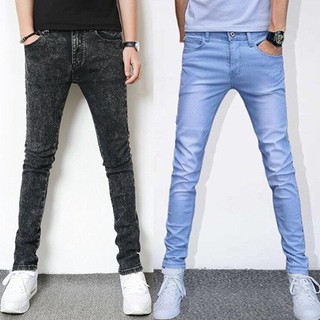  Celana  Panjang Slim Ketat Elastis Casual Warna Hitam Untuk 