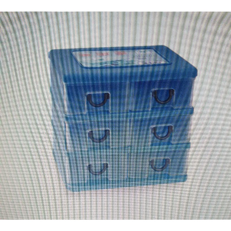 17x14x15 Laci Mini Container 6 Susun Green leaf 7906 S3 Box Container Plastik Shinpo Miniso