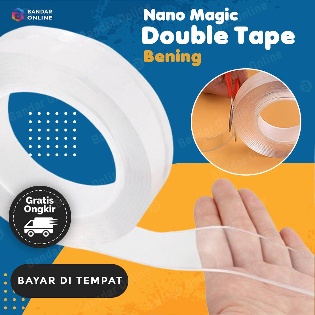 Nano Magic Double Tape Bening Tahan Air 30Mm X 1M Acrylic Washable