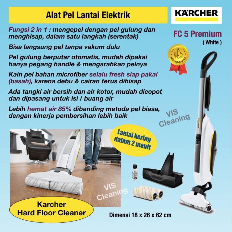 Alat Pel Elektrik Karcher FC 5 Premium White (Hard Floor Cleaner )