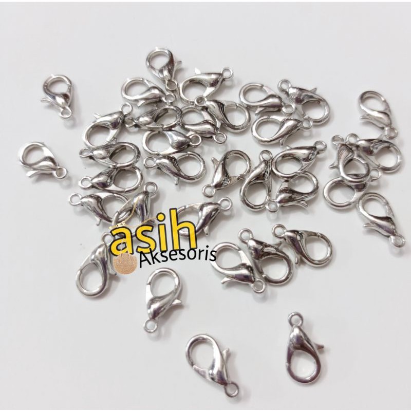 kait lobster / kait udang / kait kalung dan gelang / kait masker ( 10mm, 12mm, 14mm, 16mm)