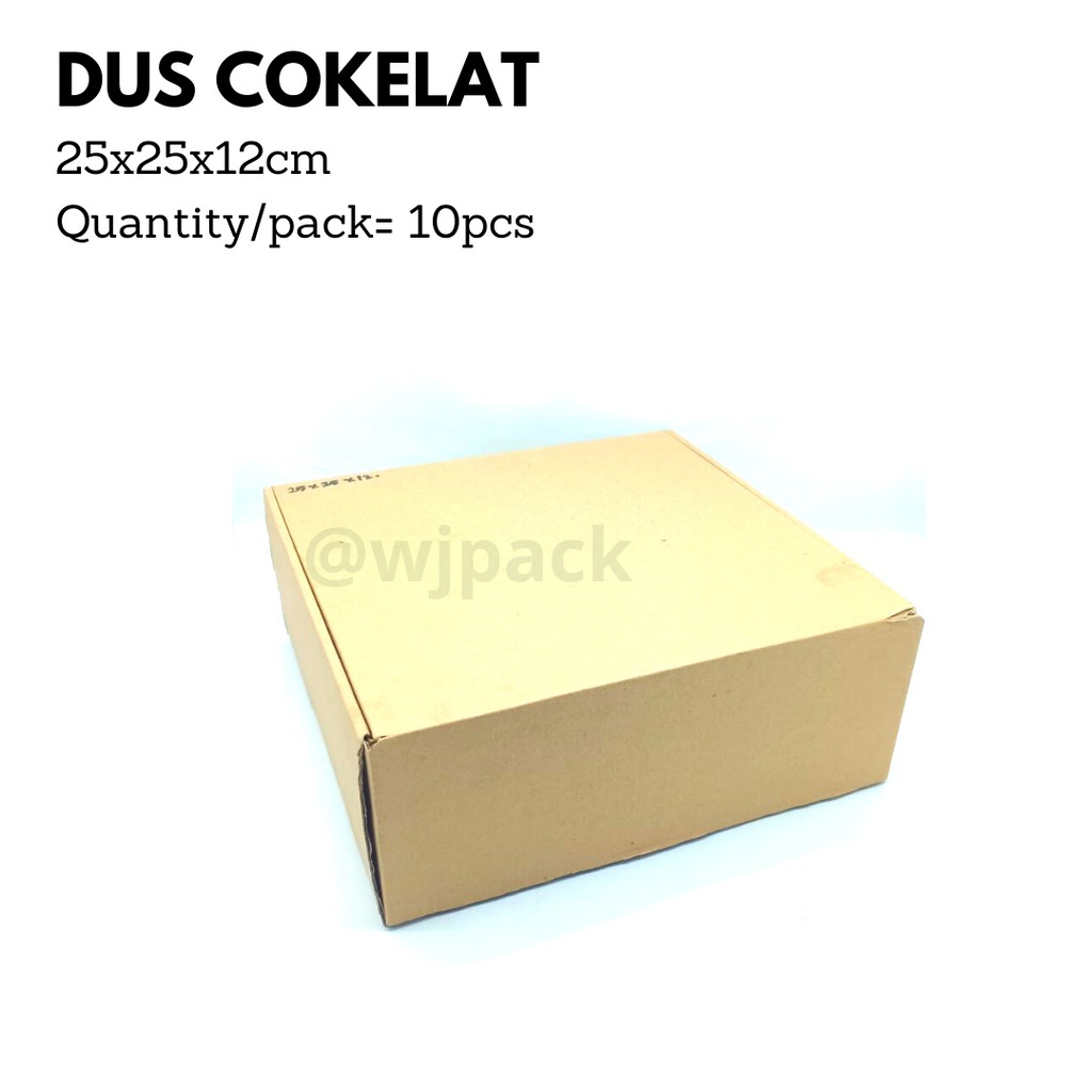 

DUS COKELAT CORUGATED 25X25X12CM/10PCS