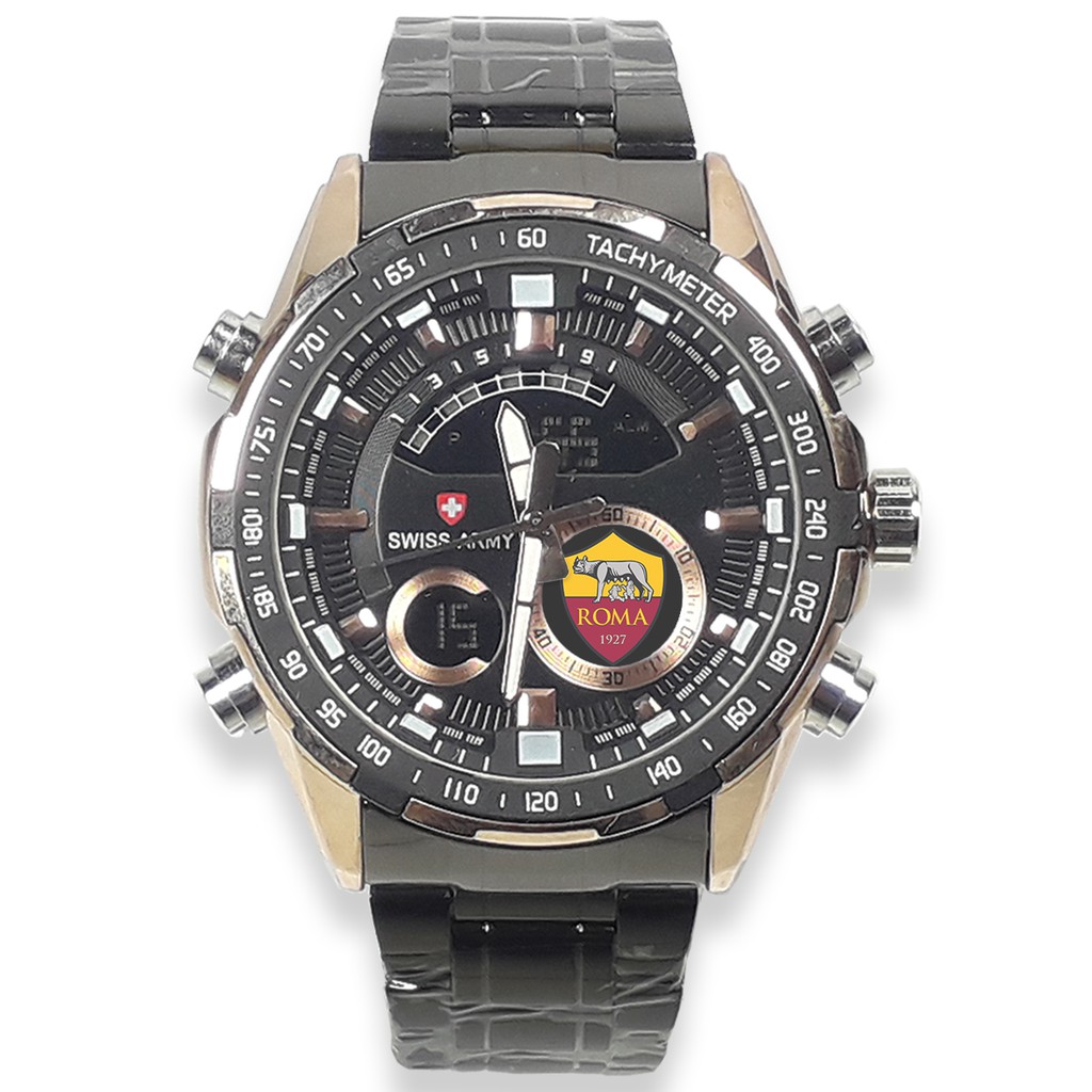 (EXCLUSIVE) Jam Tangan AS ROMA Rantai Double Time