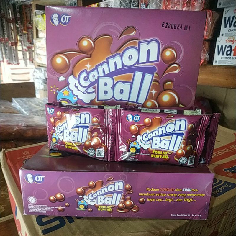 

coklat kunyah cannon ball 24x5 grm