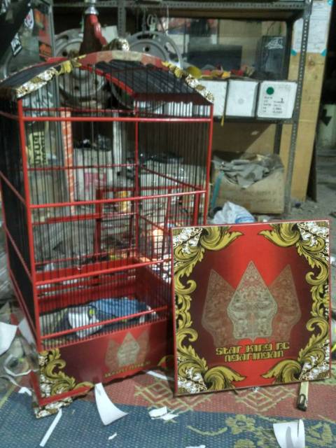 Decal sangkar burung full sticker sangkar stiker kandang burung decal kandang kosan motif wayang