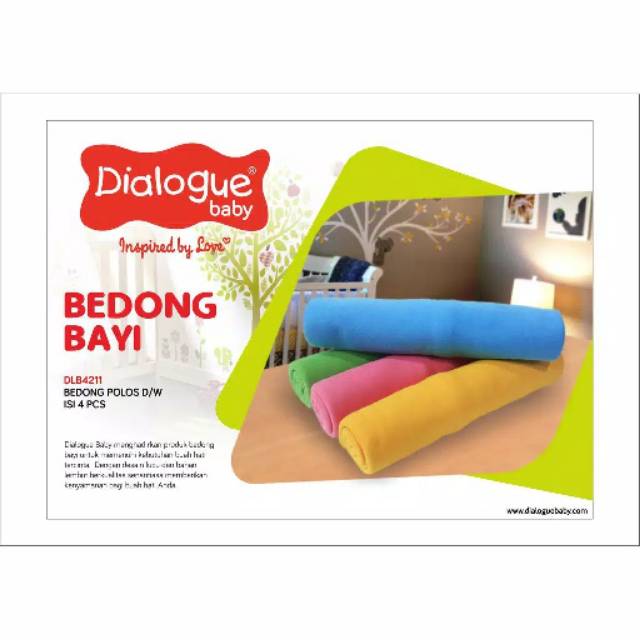 Bedong baby dialogue warna isi 4pc dlb4211