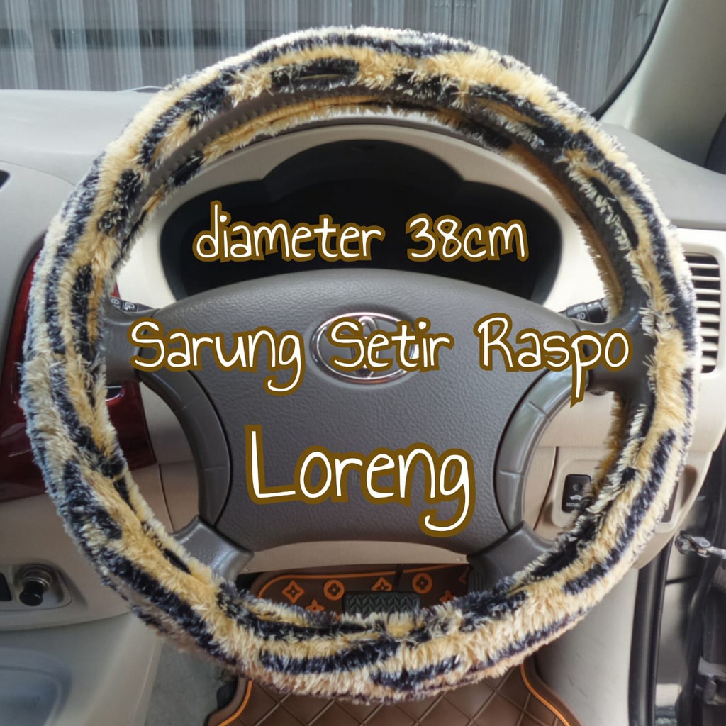 Cover Setir - Sarung setir mobil Motif Bulu Raspo Loreng