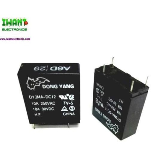 Relay 12Volt 4P DY3MA-DC12 iwntele01 Berkualitas