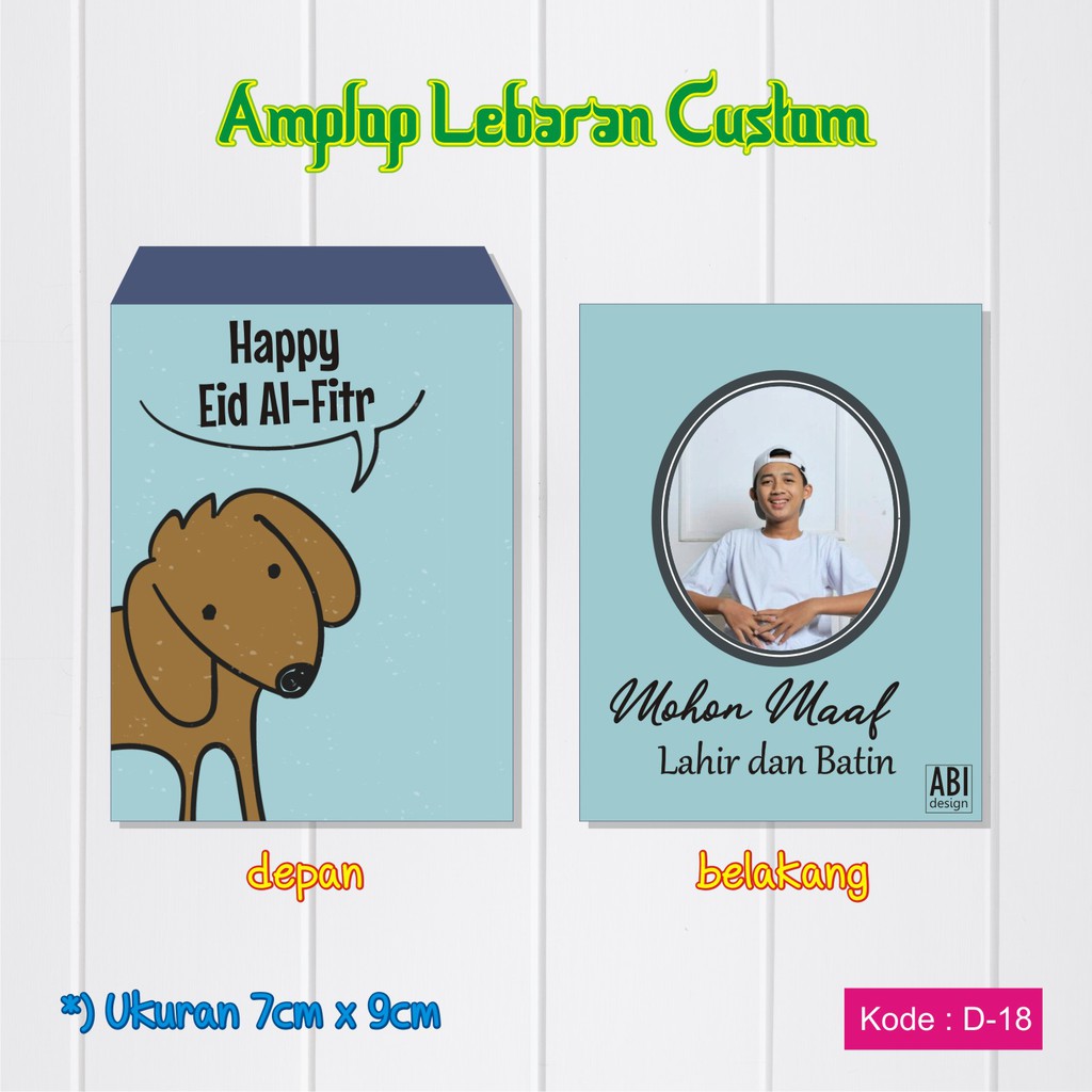 

D-18 AMPLOP LEBARAN / AMPLOP FOTO / AMPLOP CUSTOM / AMPLOP UNIK / ANGPAO LEBARAN / AMPLOP LUCU