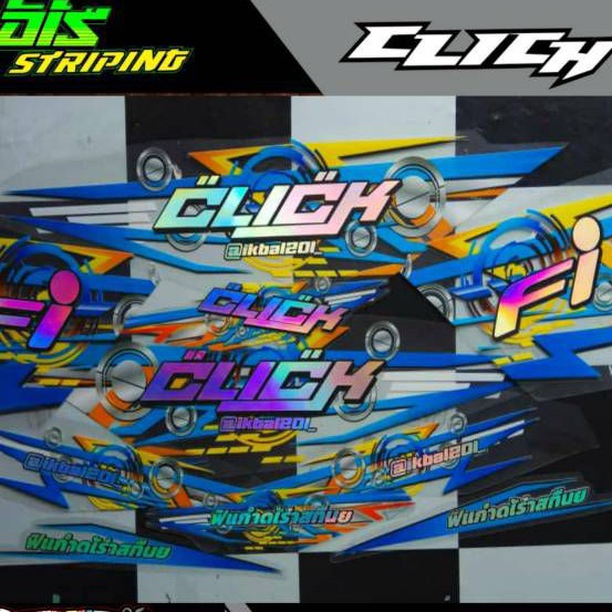 Striping Vario Led 125 150 Transparan Hologram Custom List Sticker Vario Led Transparan Hologram
