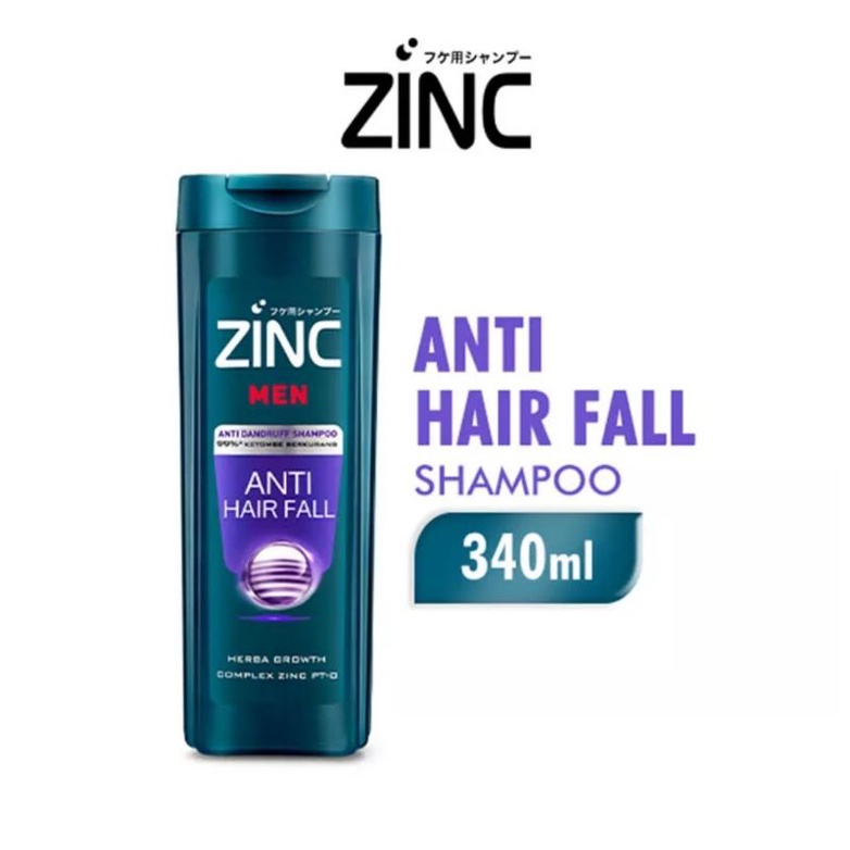 Jual ZINC Shampoo Men Anti Hair Fall 340ml Shopee Indonesia