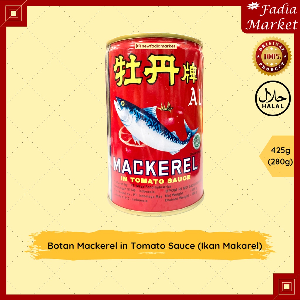 

Botan Mackerel in Tomato Sauce (Ikan Makarel/Sarden) [425g/280g]