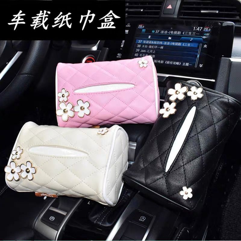 Tempat Tisue Mobil/Car Tisue Box Holder SunVisor Organizer/Tempat tisue bunga lily Gantung Belakang Jok Sunvisor