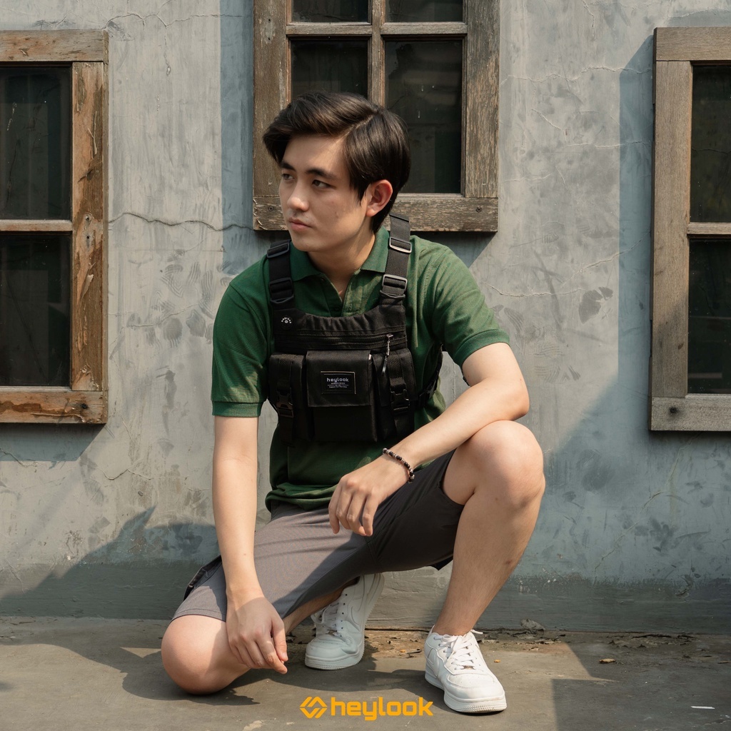 Tas Dada Pria Chest Bag Chest Rig Outdoor Tas Rompi Tas Selempang Dada Tas Chest Bag Pria Tas Dada Biker Tas Polisi Army Chest Bag Anti Air Original