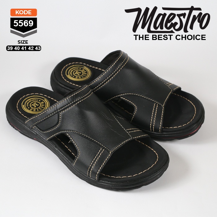 Sandal pria terbaru kekinian sendal slide cowok slop laki laki casual karet kulit dewasa selop simpel murah