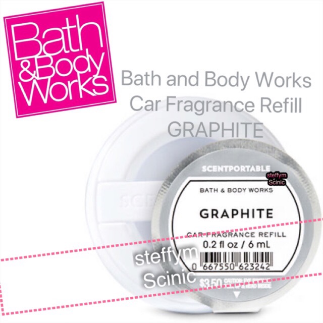 Bath and Body Works Scentportable Car Fragrance Refill, GRAPHITE